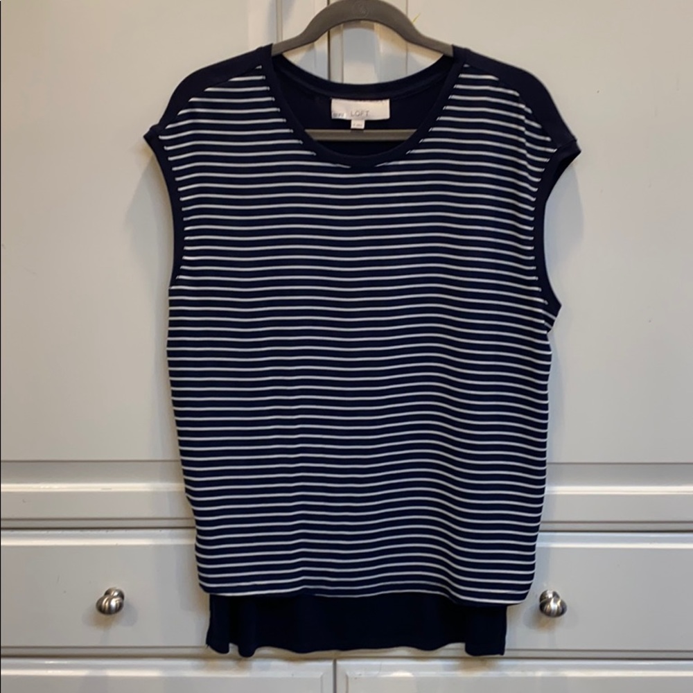 LOFT - Mixed Media Top